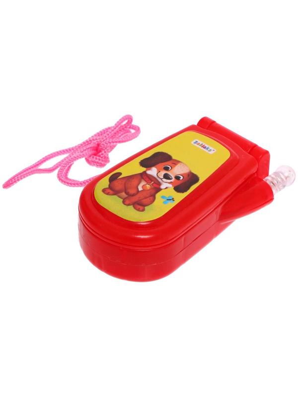 Музыкальный телефон «Домашние питомцы», русская озвучка, световые эффекты, работает от батареек, МИКС