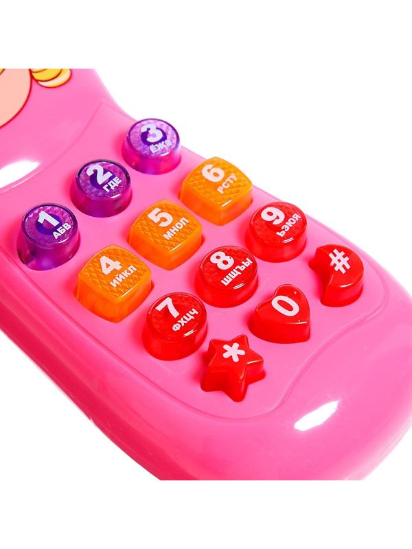 Телефончик музыкальный «Маленькая принцесса», световые эффекты, русская озвучка, работает от батареек