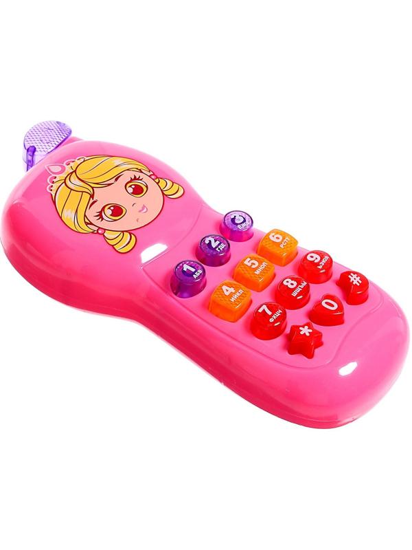 Телефончик музыкальный «Маленькая принцесса», световые эффекты, русская озвучка, работает от батареек