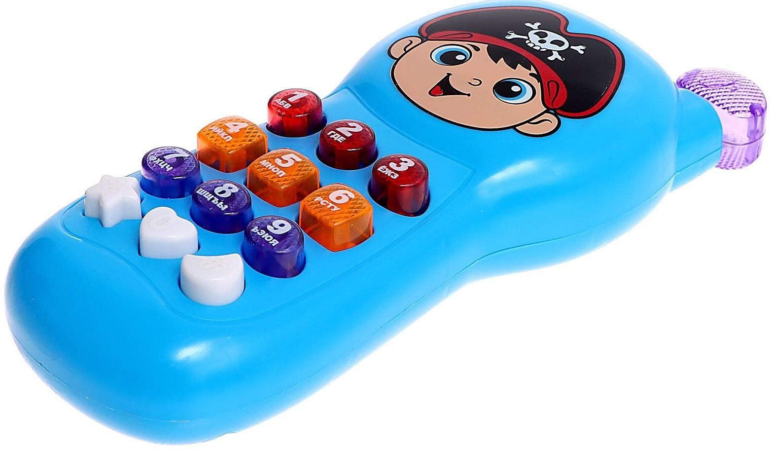 Телефончик музыкальный «Храбрый пират», световые эффекты, русская озвучка, работает от батареек