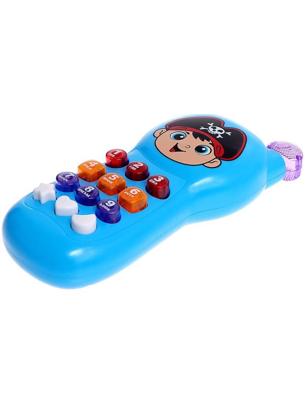 Телефончик музыкальный «Храбрый пират», световые эффекты, русская озвучка, работает от батареек
