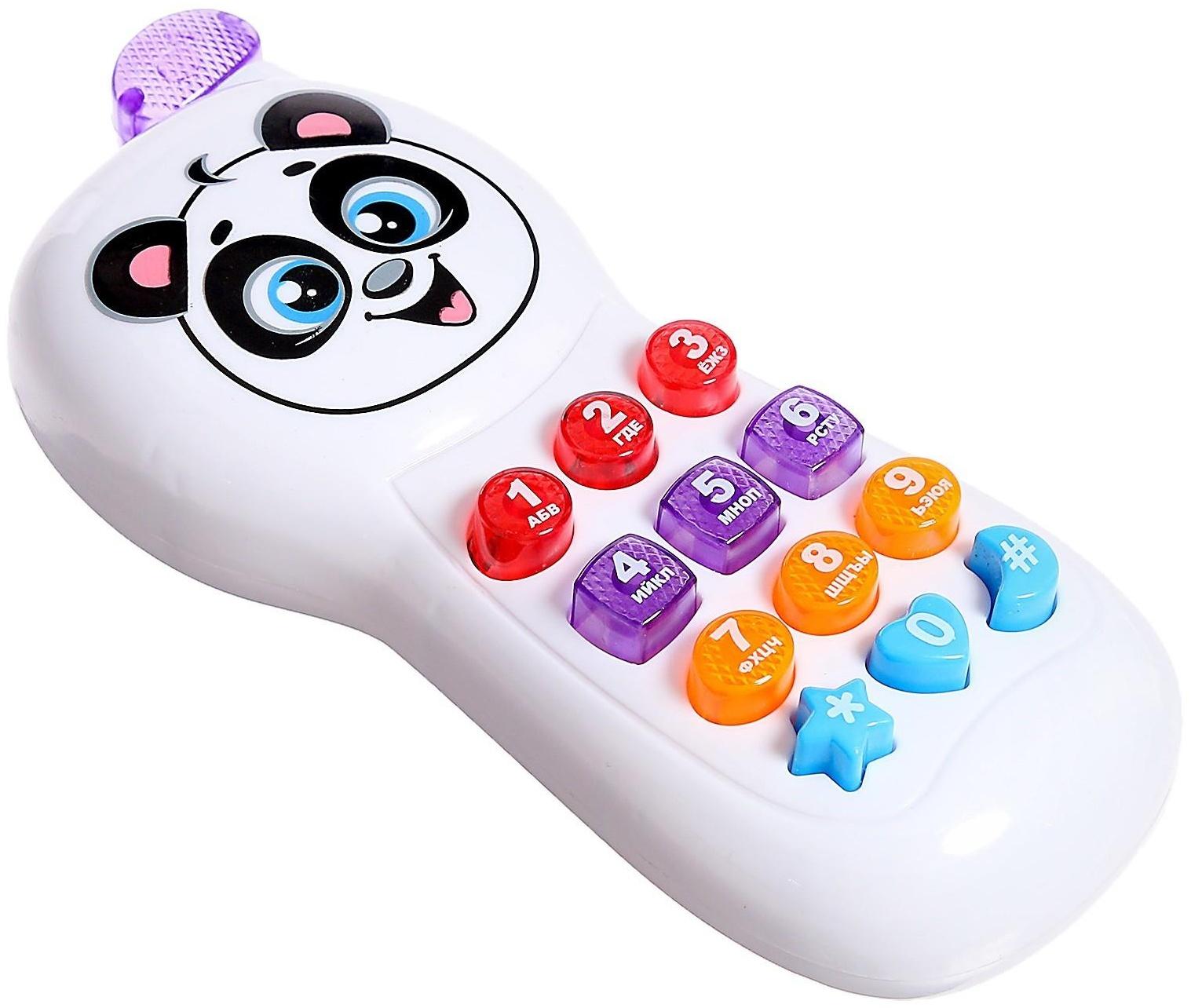 Телефончик музыкальный «Весёлый друг», световые эффекты, русская озвучка, работает от батареек