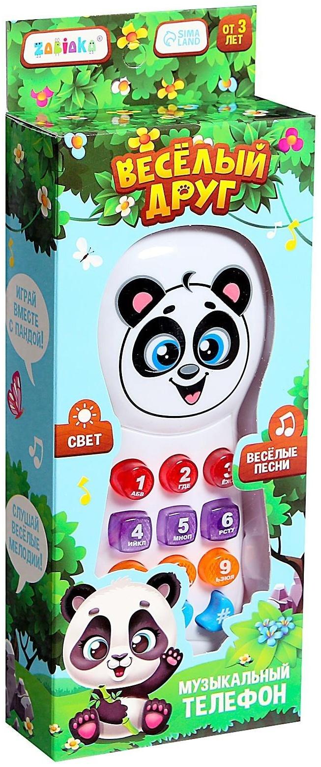 Телефончик музыкальный «Весёлый друг», световые эффекты, русская озвучка, работает от батареек