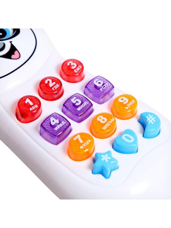 Телефончик музыкальный «Весёлый друг», световые эффекты, русская озвучка, работает от батареек