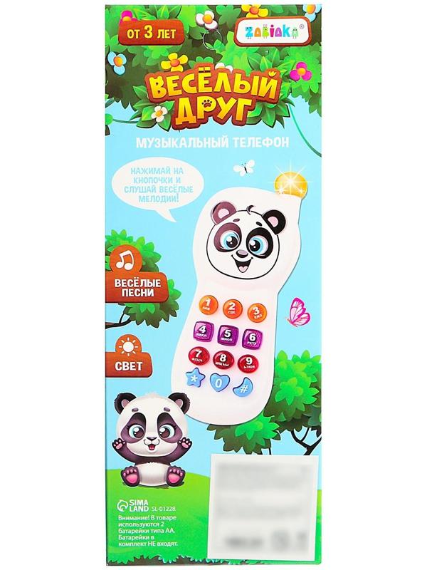 Телефончик музыкальный «Весёлый друг», световые эффекты, русская озвучка, работает от батареек