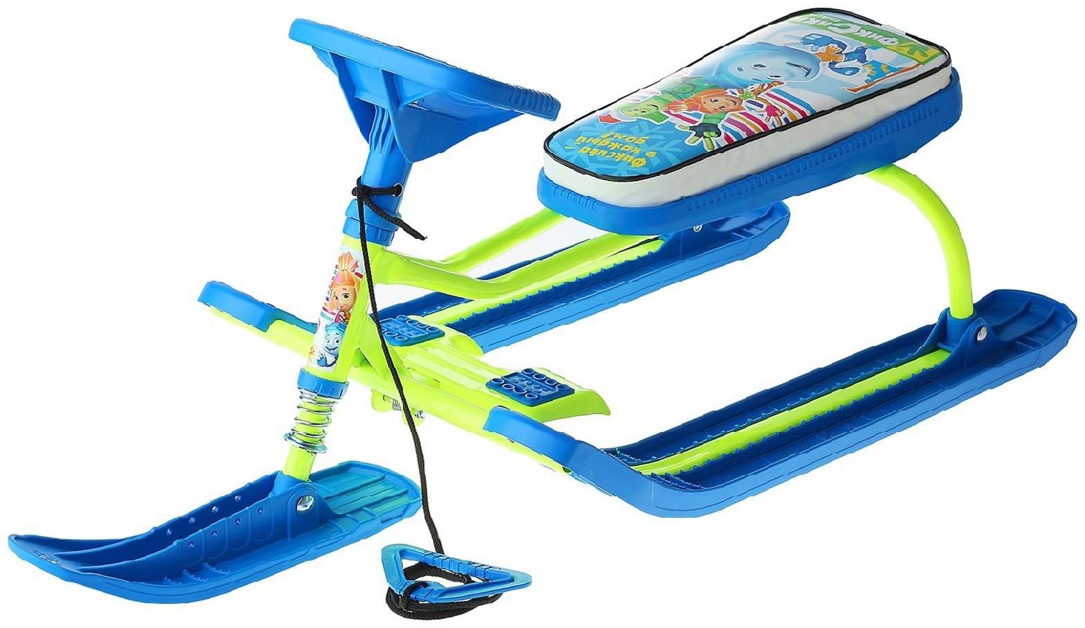 Снегокат «Тимка спорт 2 Фиксики», ТС2/Ф22, цвет лимонный/голубой