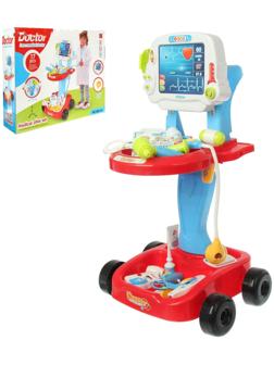 Игровой набор доктора в тележке «Лечим быстро», 17 предметов