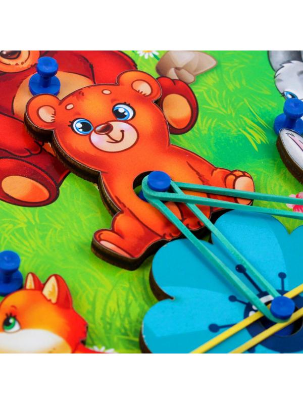 Геоборд с доп. элементами «Мамы и дети» 20×20 см