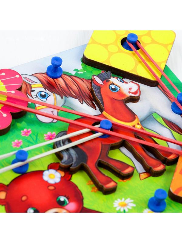 Геоборд с доп. элементами «Мамы и дети» 20×20 см