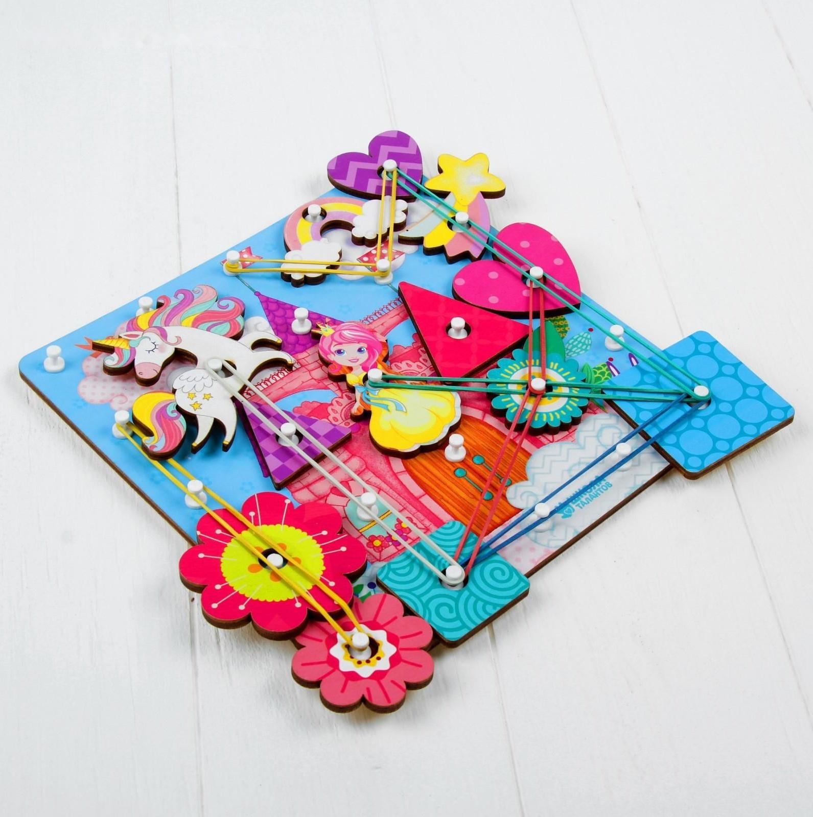 Настольная игра. Геоборд с доп. элементами «Замок принцессы» 20х20 см