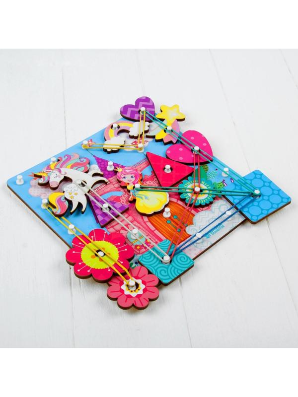 Настольная игра. Геоборд с доп. элементами «Замок принцессы» 20х20 см