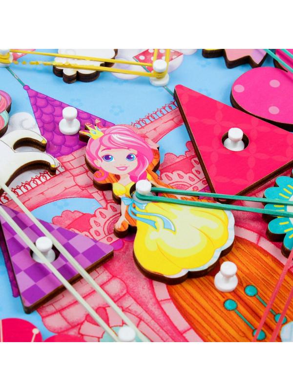 Настольная игра. Геоборд с доп. элементами «Замок принцессы» 20х20 см