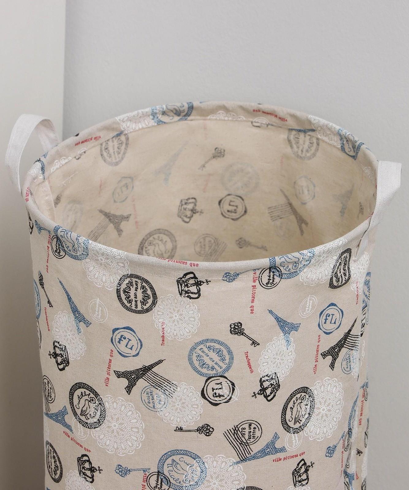 Корзина бельевая текстильная Доляна «Париж», 35×35×60 см