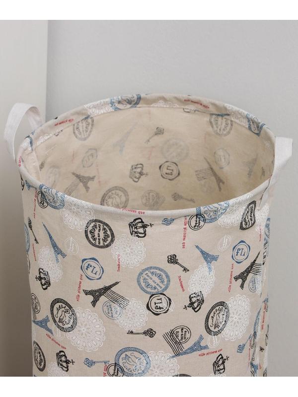 Корзина бельевая текстильная Доляна «Париж», 35×35×60 см