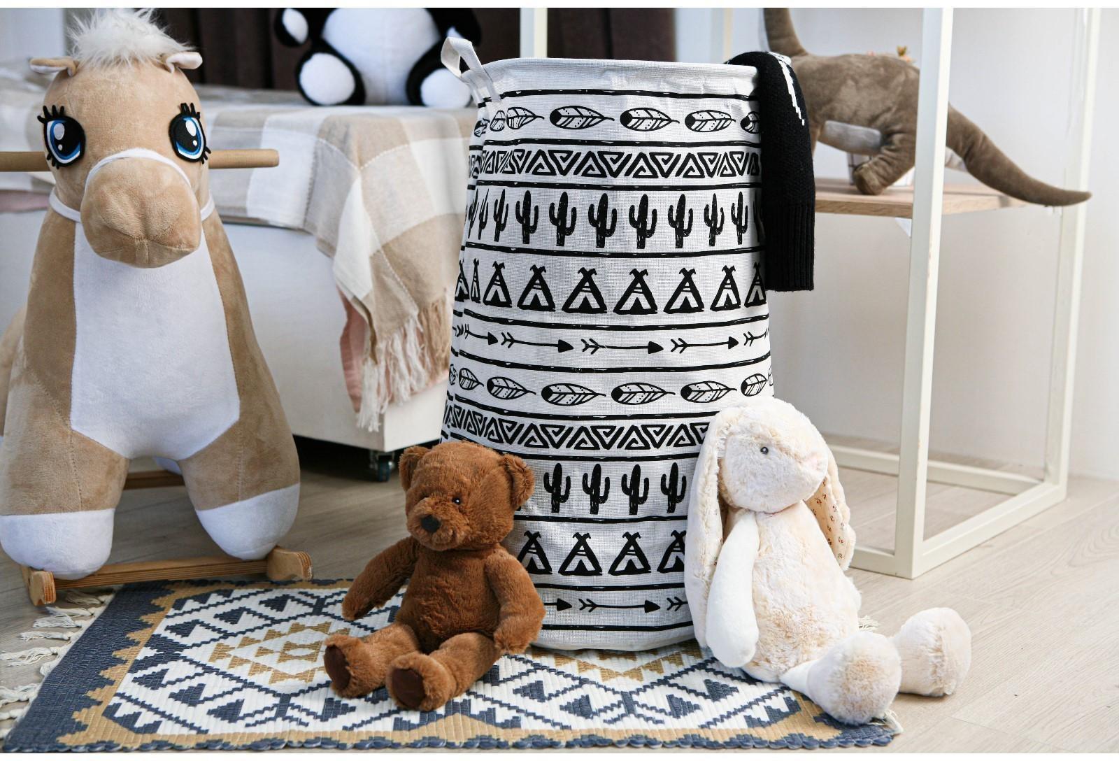 Корзина бельевая текстильная Доляна «Мексика», 35×35×60 см