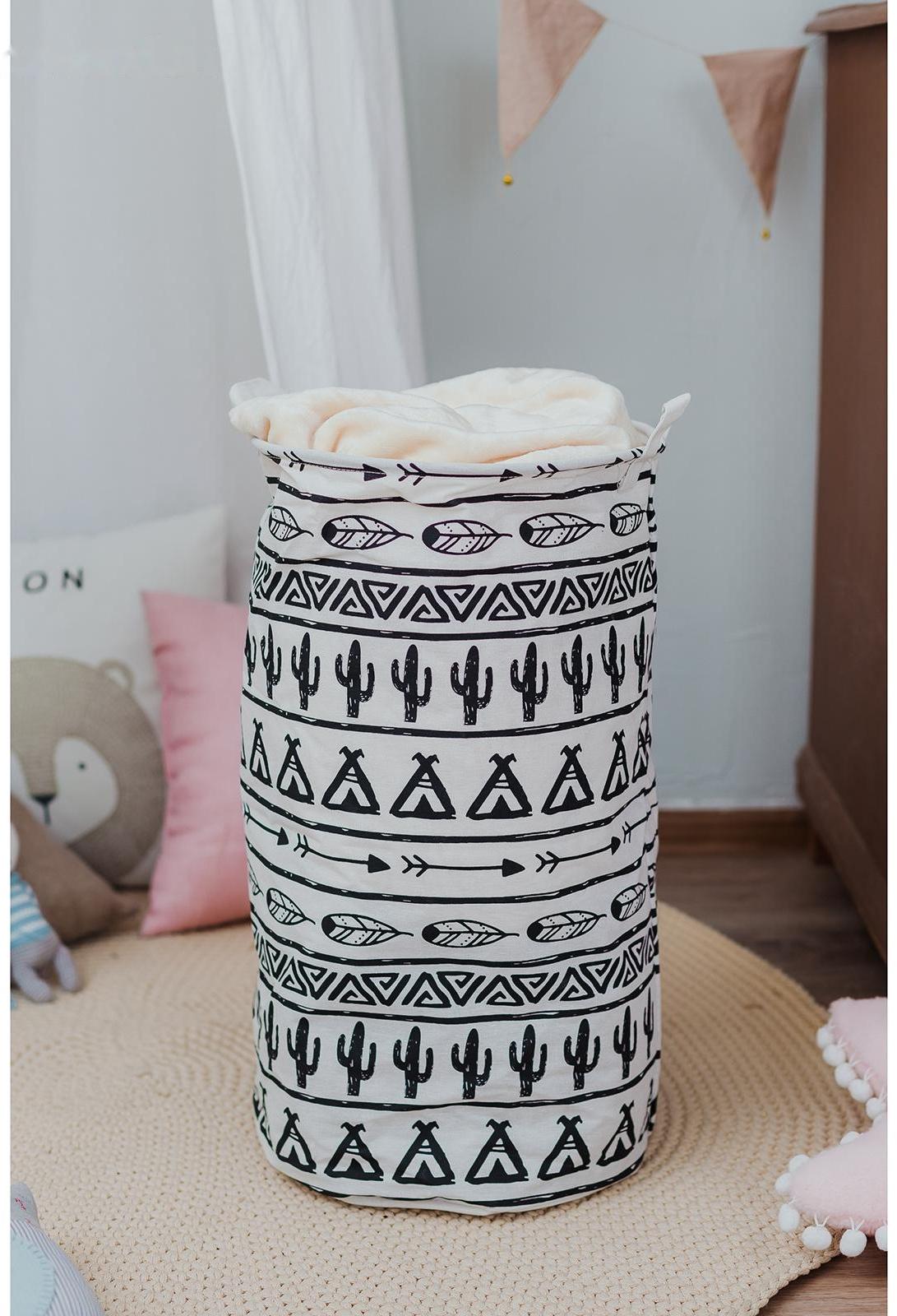 Корзина бельевая текстильная Доляна «Мексика», 35×35×60 см