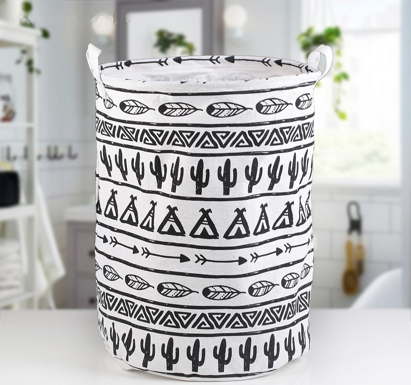 Корзина бельевая текстильная Доляна «Мексика», 35×35×60 см