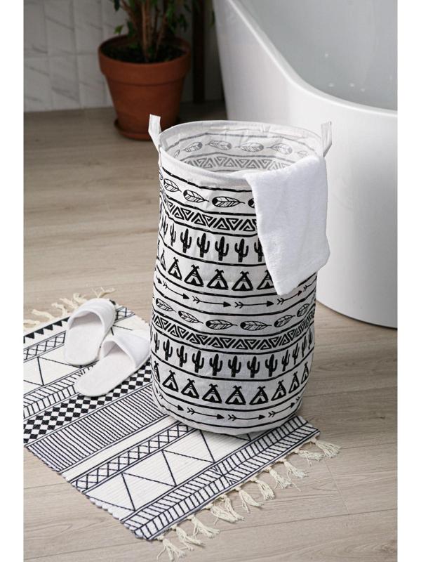 Корзина бельевая текстильная Доляна «Мексика», 35×35×60 см