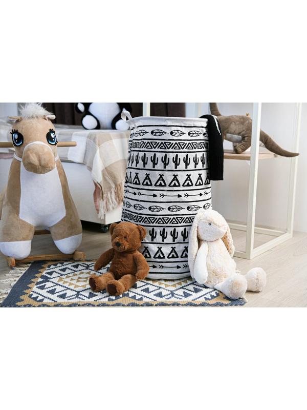 Корзина бельевая текстильная Доляна «Мексика», 35×35×60 см