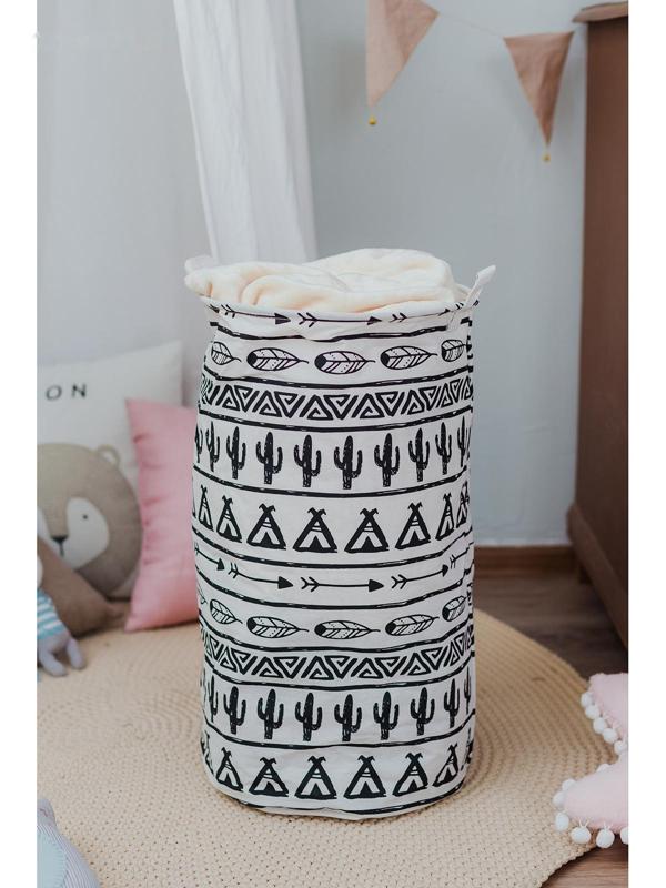 Корзина бельевая текстильная Доляна «Мексика», 35×35×60 см
