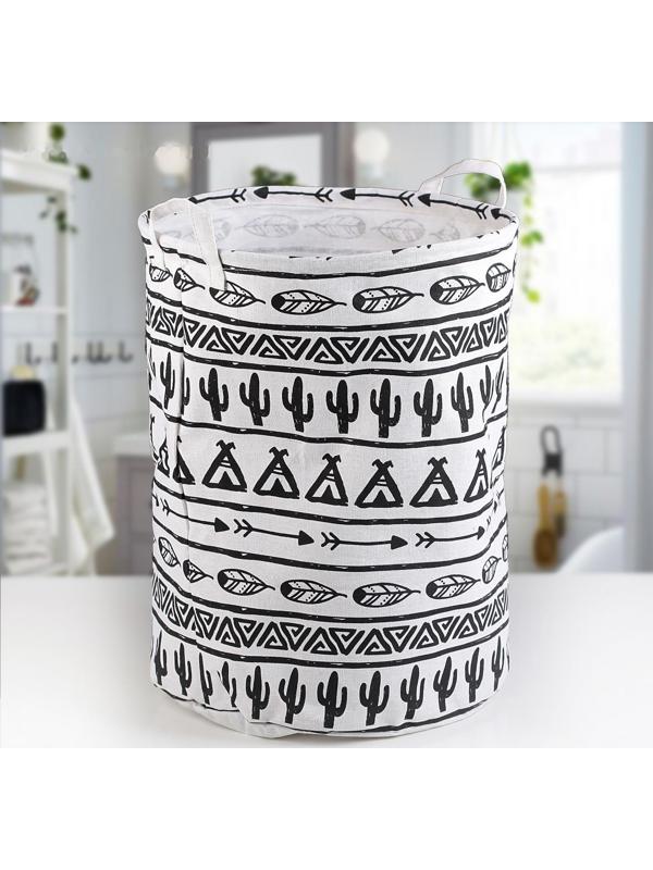 Корзина бельевая текстильная Доляна «Мексика», 35×35×60 см