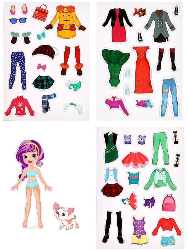 Магнитная кукла с одеждой «Лиза и Чаппи»