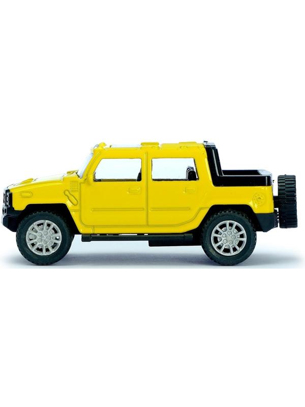 Машина металлическая «Пикап», масштаб 1:43, инерция, цвет жёлтый