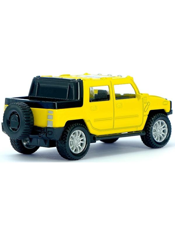 Машина металлическая «Пикап», масштаб 1:43, инерция, цвет жёлтый