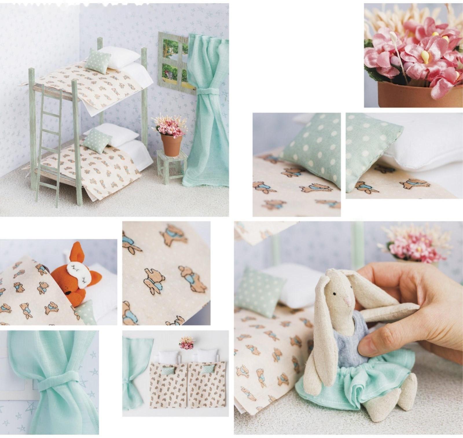 Кроватка для игрушки–малютки «Для дружной семейки», набор для шитья, 21 × 29,7 × 1 см