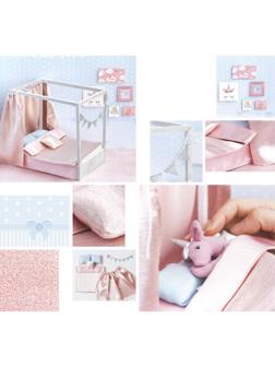 Кроватка для игрушки–малютки «Розовые сны», набор для шитья, 21 × 29,7 × 1 см