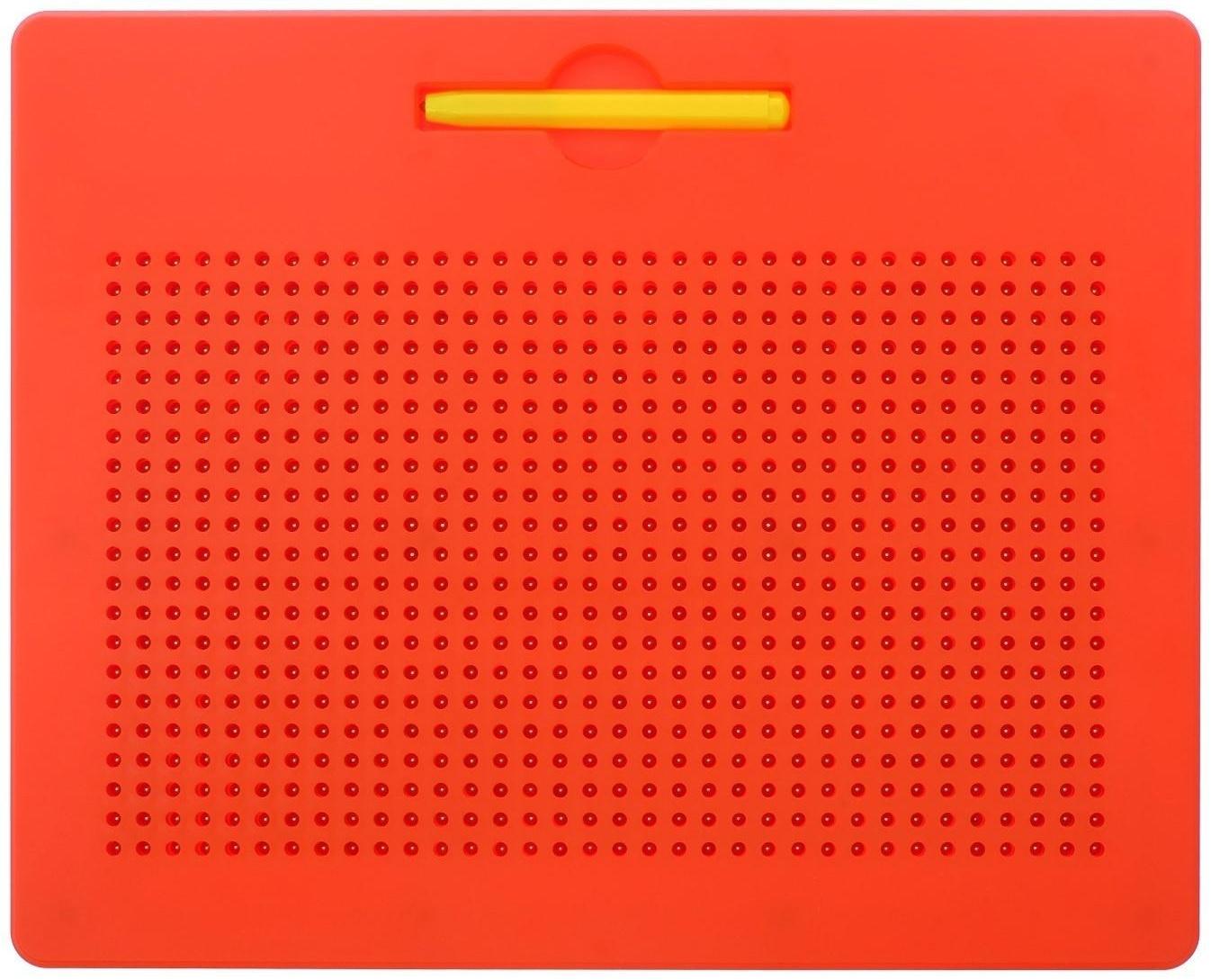 Планшет обучающий «Магнитное рисование», 714 отверстий, цвет красный