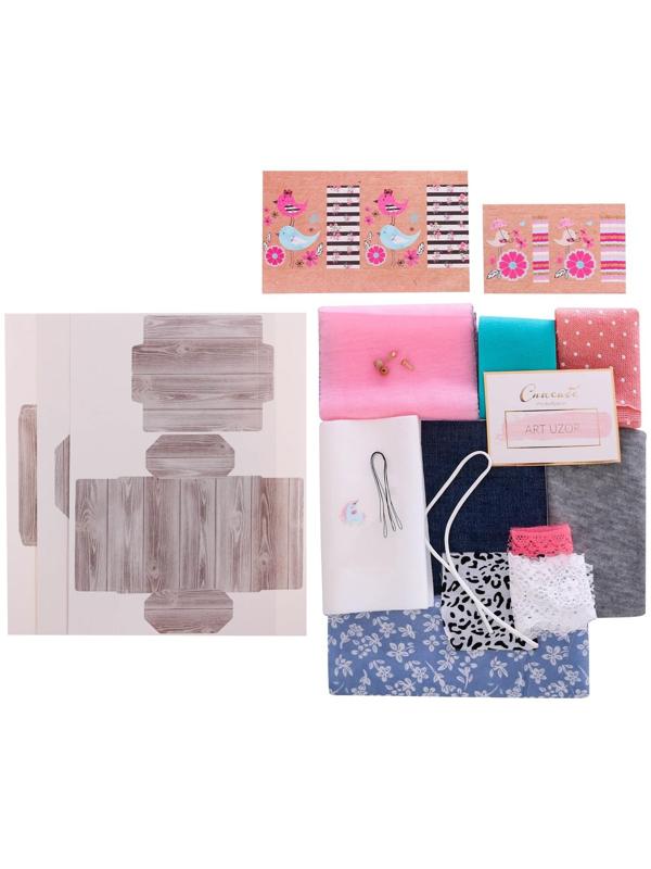 Гардероб и одежда для игрушек малюток «Стильные друзья», набор для шитья, 21 × 29,5 × 0,5 см