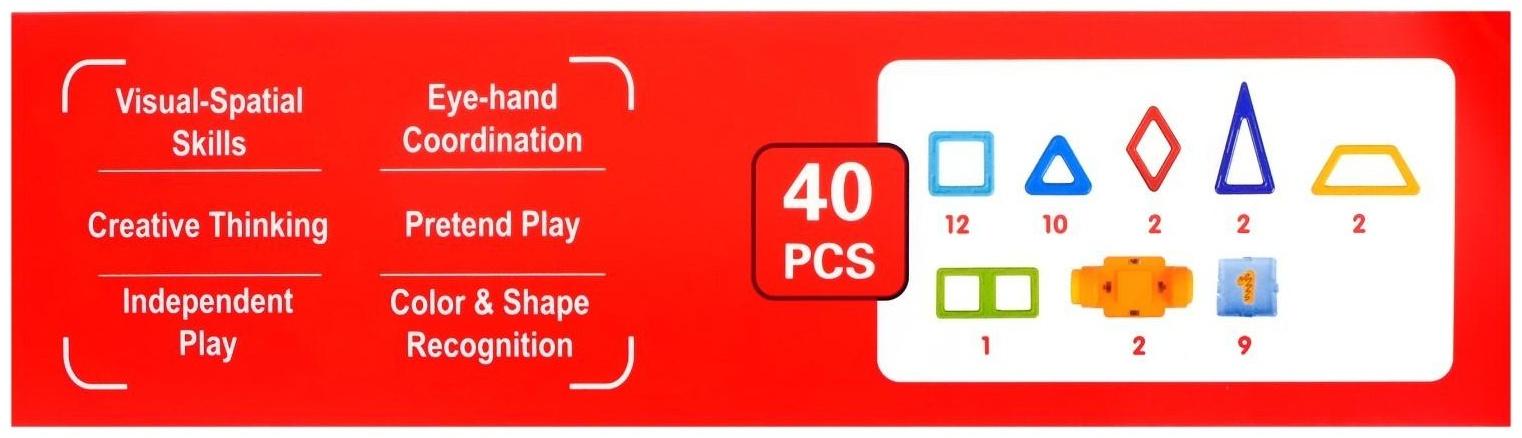 Конструктор магнитный «Мини-магический магнит», 40 деталей