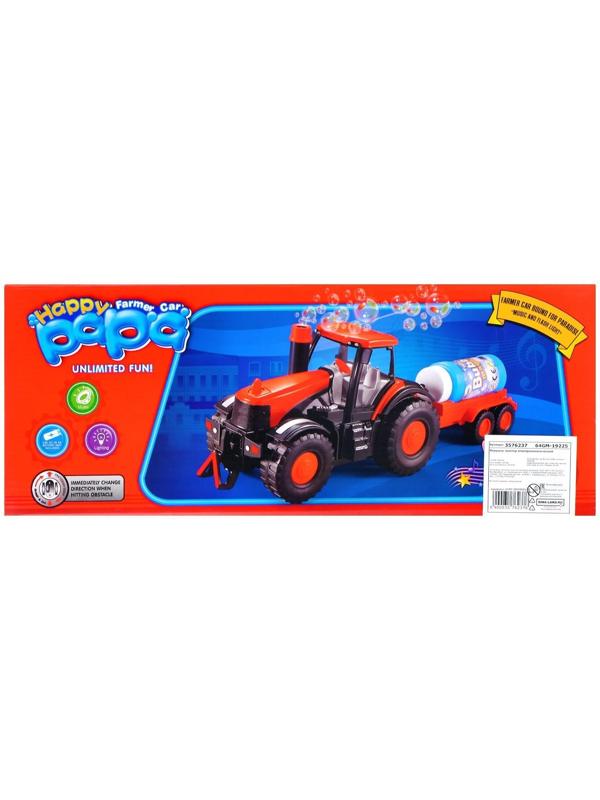 Трактор «Фермер», с мыльными пузырями, работает от батареек, свет и звук