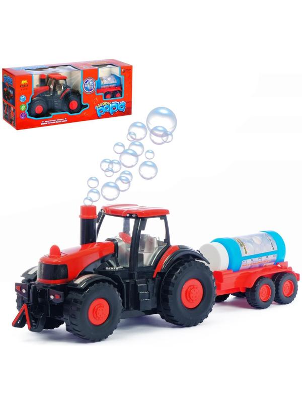 Трактор «Фермер», с мыльными пузырями, работает от батареек, свет и звук