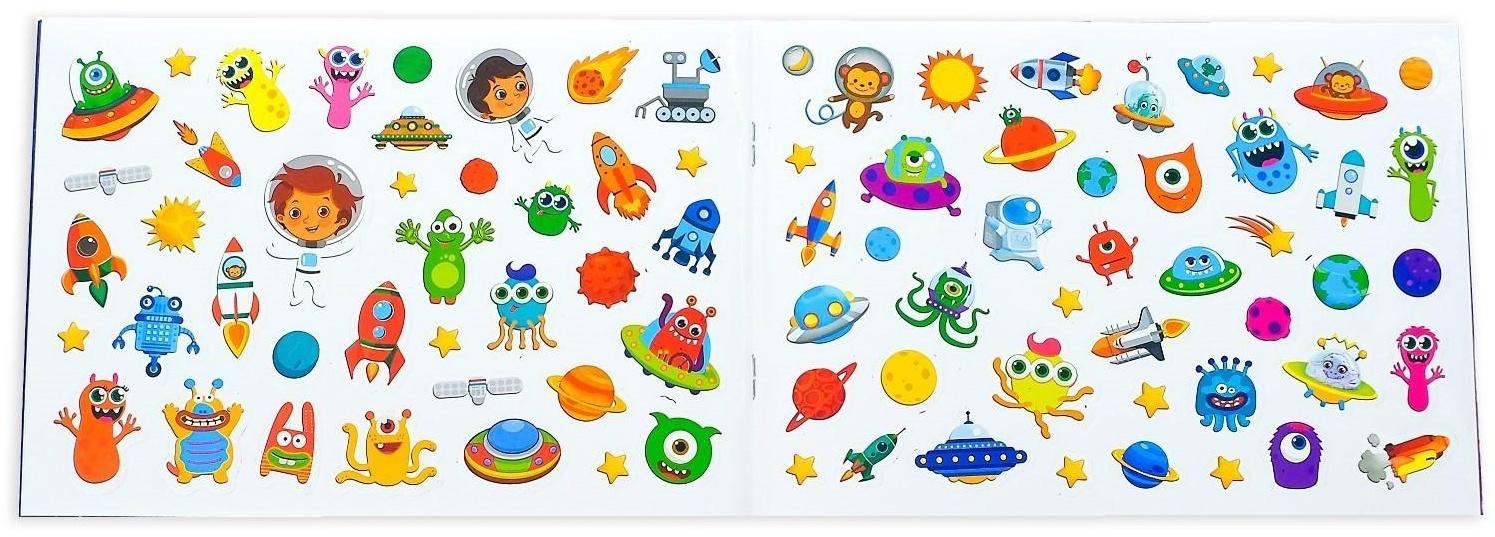 100 наклеек «Космос», 12 стр.
