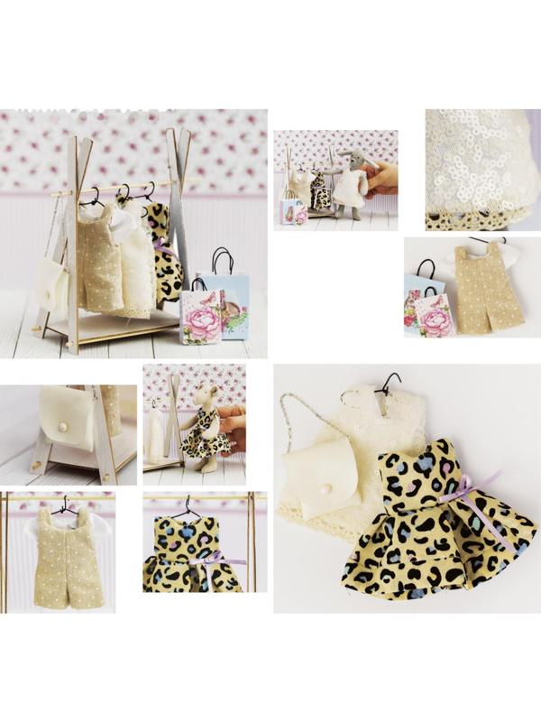 Гардероб для игрушек малюток «Королева вечеринок», набор для шитья, 21 × 29,5 × 0,5 см