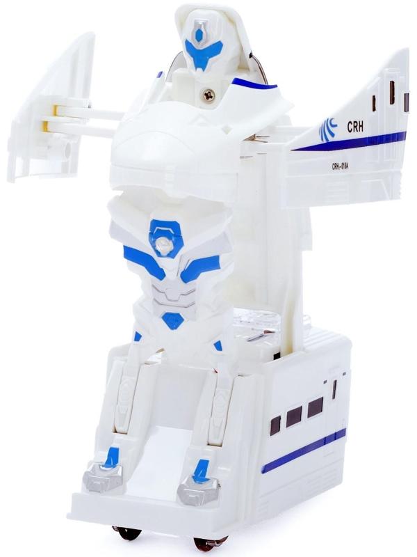 Железная дорога «Робот», работает от батареек, свет и звук