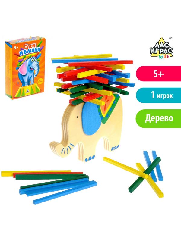 Настольная игра на равновесие «Слон и башня»