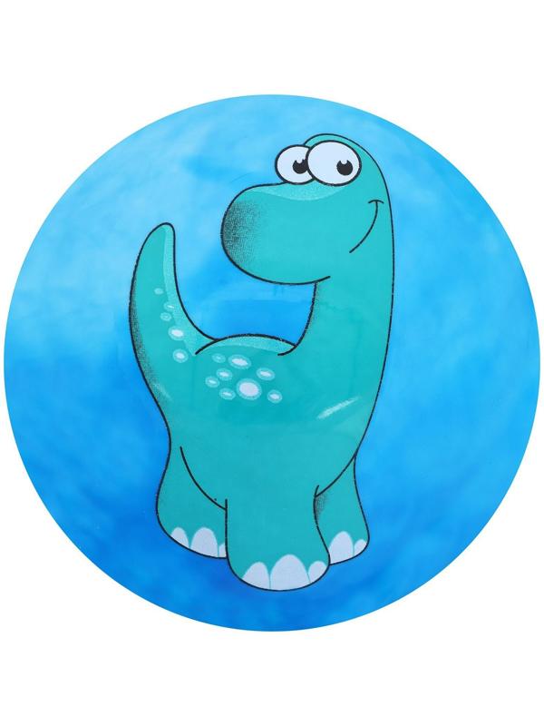 Мяч детский «Динозаврики», d=25 см, 60 г, цвет голубой, рисунок МИКС