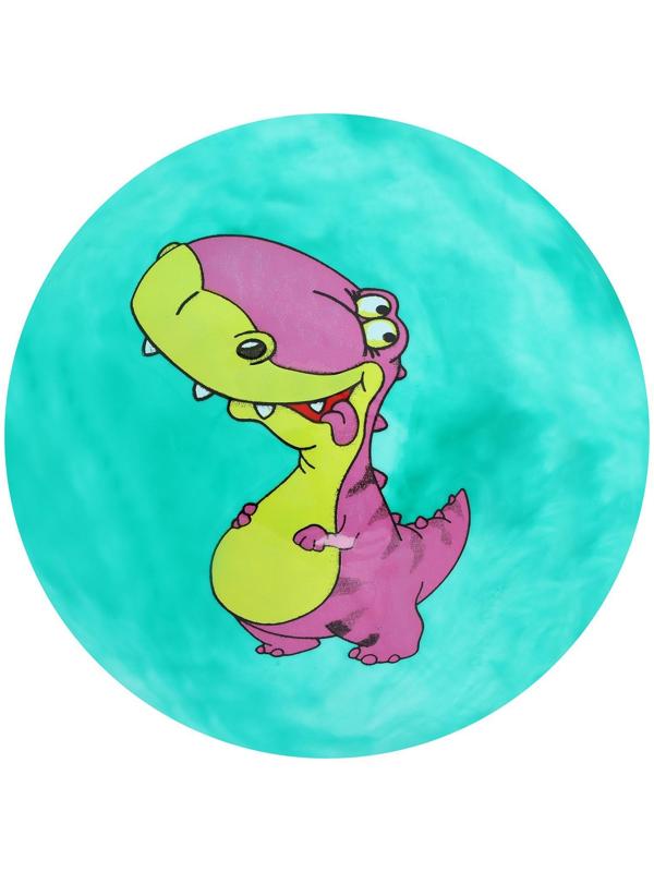 Мяч детский «Динозаврики», d=25 см, 60 г, цвет зелёный, рисунок МИКС