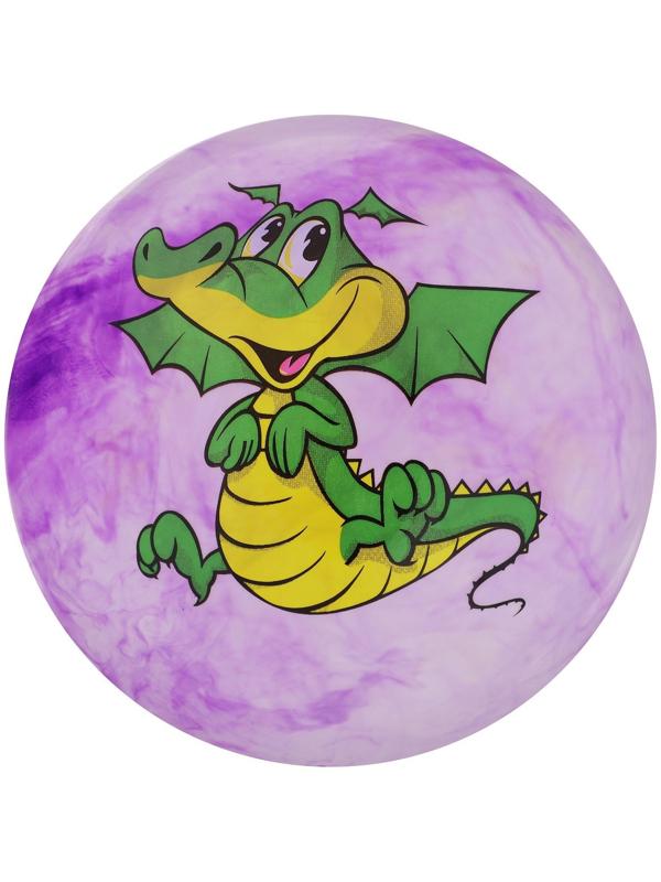 Мяч детский «Динозаврики», d=25 см, 60 г, цвет фиолетовый