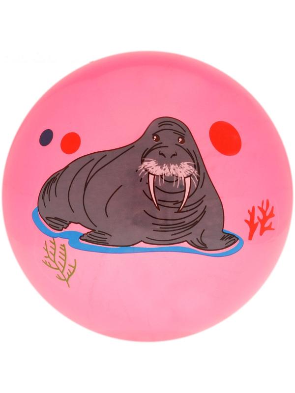 Мяч детский «Дельфинчики», d=25 см, 60 г, цвет розовый, принт МИКС