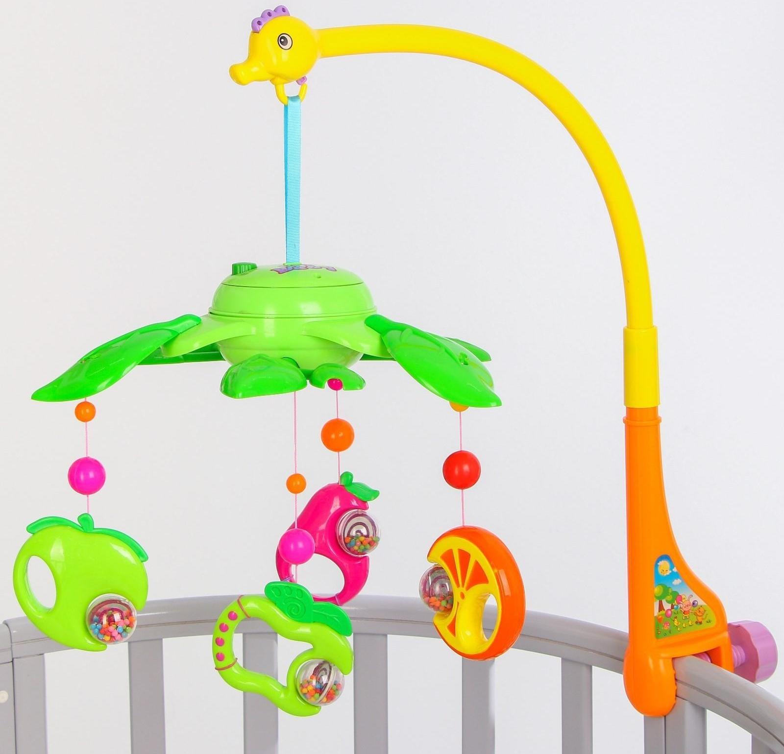 Мобиль музыкальный «Фрукты», работает от батареек