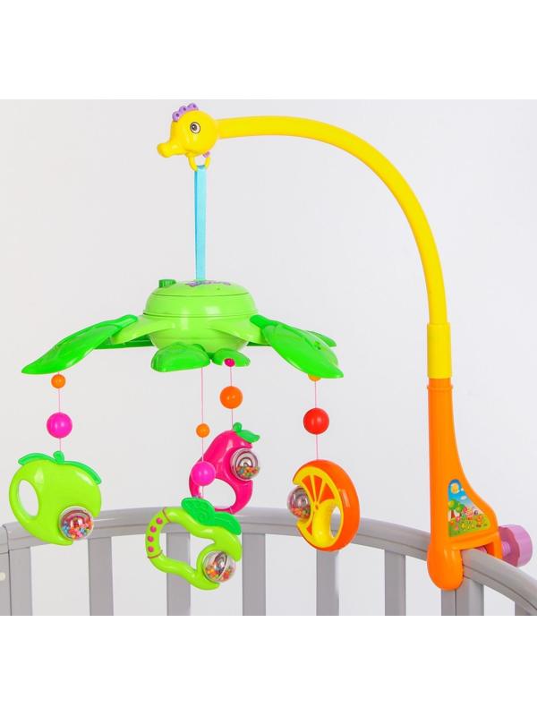 Мобиль музыкальный «Фрукты», работает от батареек