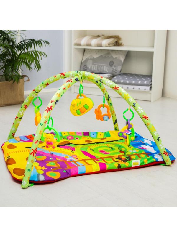 Развивающий коврик с дугами «Ростомер Жирафик», р-р 81х68х0,5 см.