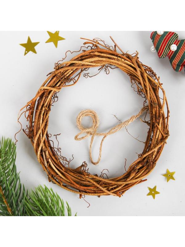 Набор для творчества - создай новогоднее украшение «Венок - снеговик с метлой»