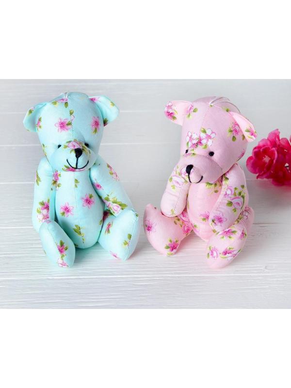 Мягкая игрушка-подвеска «Мишка в цветочек», цвета МИКС