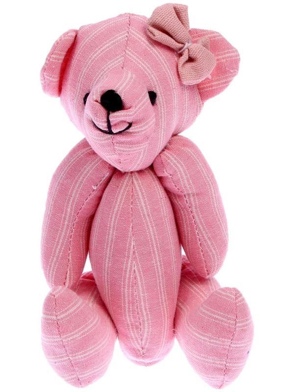 Мягкая игрушка «Полосатый мишка», мальчик и девочка, виды МИКС