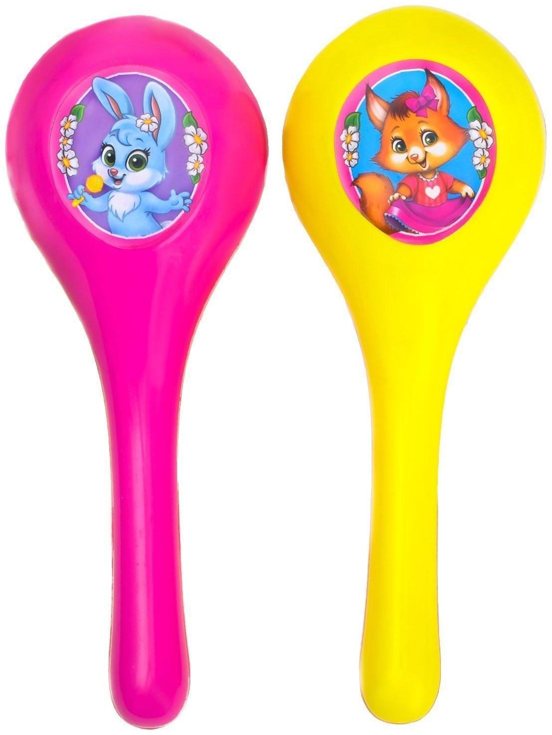 Набор музыкальных инструментов «Пой со мной»: бубен, 2 маракаса, губная гармошка